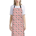 Cute French Bulldog Puppy Pattern Print Bib Apron With Pocket