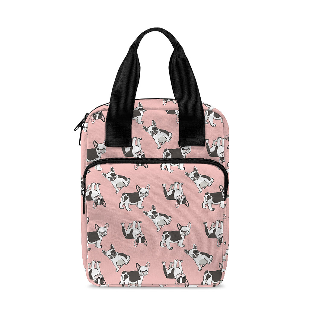 Cute French Bulldog Puppy Pattern Print Bible Tote Bag