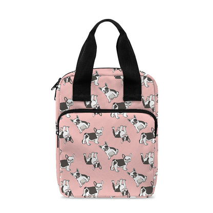 Cute French Bulldog Puppy Pattern Print Bible Tote Bag