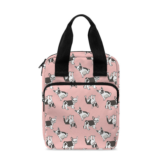 Cute French Bulldog Puppy Pattern Print Bible Tote Bag