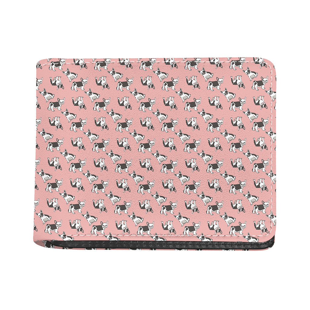 Cute French Bulldog Puppy Pattern Print Bifold Wallet