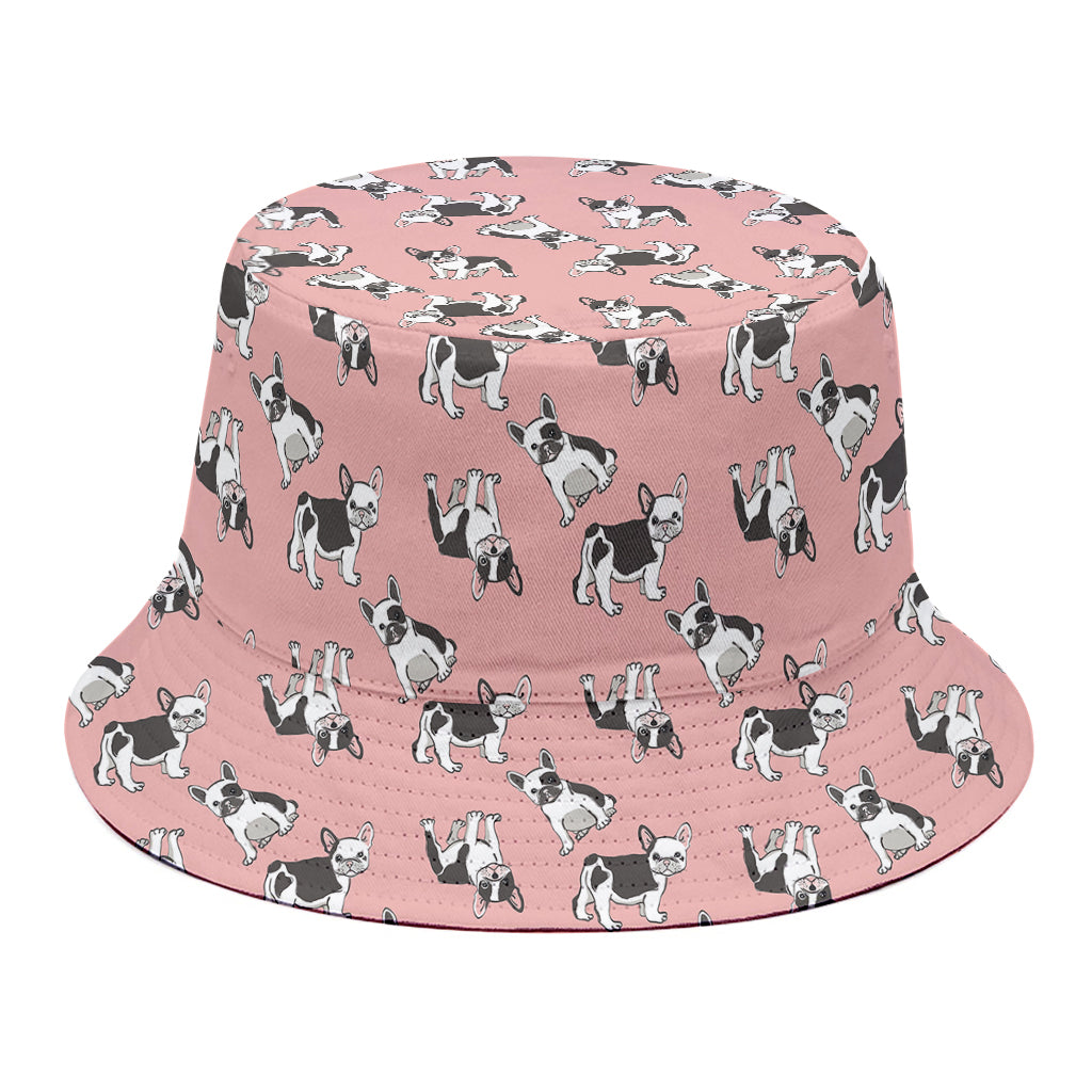 Cute French Bulldog Puppy Pattern Print Bucket Hat