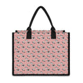 Cute French Bulldog Puppy Pattern Print Canvas Tote Bag