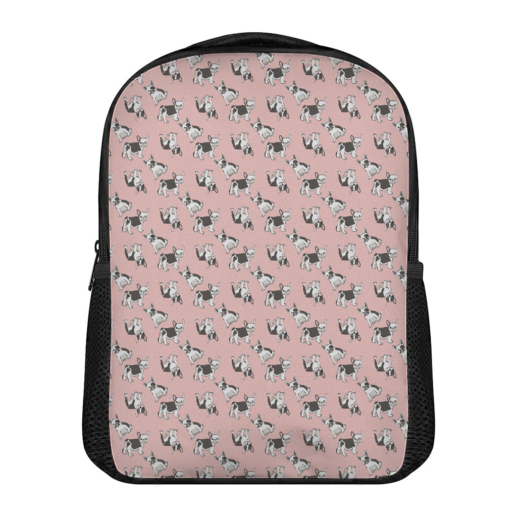 Cute French Bulldog Puppy Pattern Print Casual Backpack