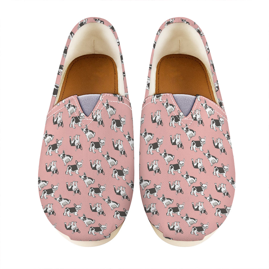 Cute French Bulldog Puppy Pattern Print Casual Shoes