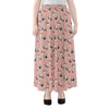 Cute French Bulldog Puppy Pattern Print Chiffon Maxi Skirt