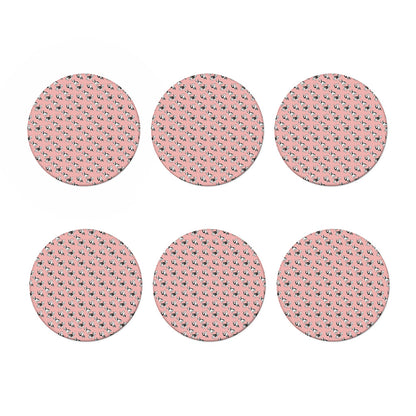 Cute French Bulldog Puppy Pattern Print Coaster Set