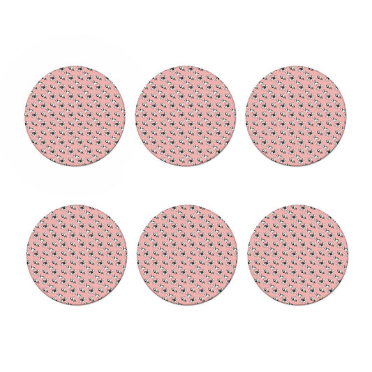 Cute French Bulldog Puppy Pattern Print Coaster Set