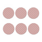 Cute French Bulldog Puppy Pattern Print Coaster Set