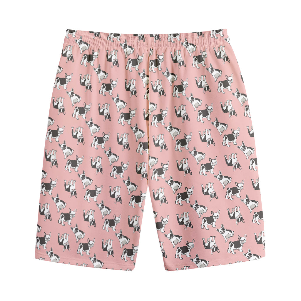 Cute French Bulldog Puppy Pattern Print Cotton Shorts