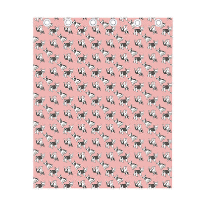 Cute French Bulldog Puppy Pattern Print Curtain