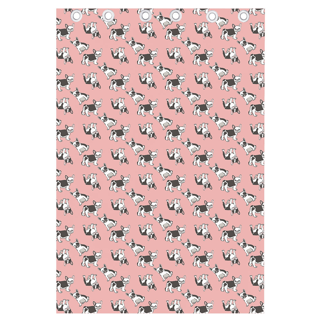 Cute French Bulldog Puppy Pattern Print Curtain