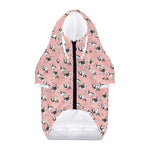 Cute French Bulldog Puppy Pattern Print Dog Zip Up Hoodie