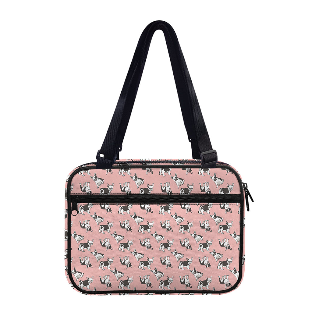 Cute French Bulldog Puppy Pattern Print Double Strap Bible Bag