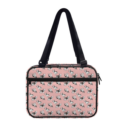Cute French Bulldog Puppy Pattern Print Double Strap Bible Bag