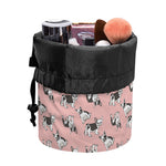 Cute French Bulldog Puppy Pattern Print Drawstring Makeup Bag