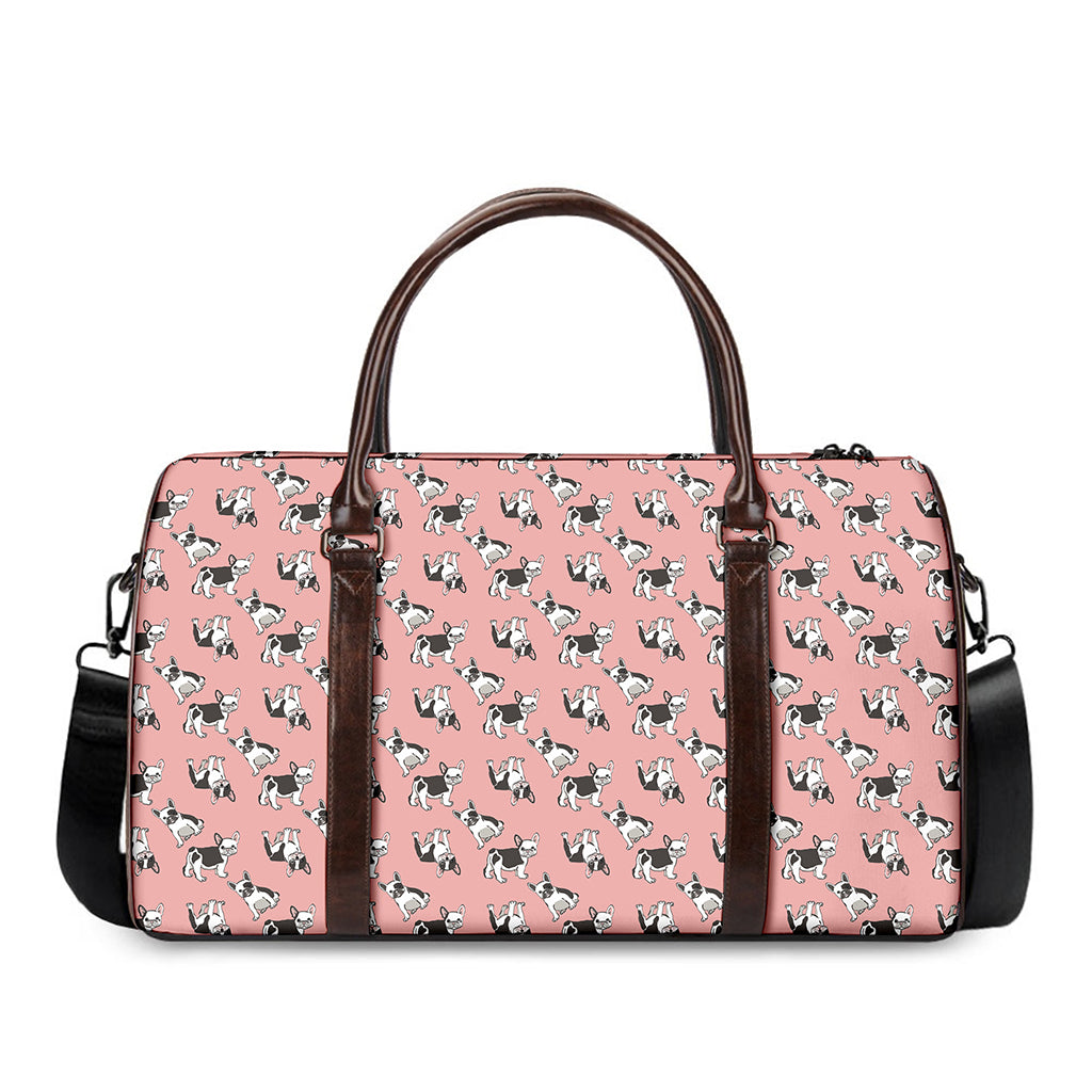 Cute French Bulldog Puppy Pattern Print Duffle Bag