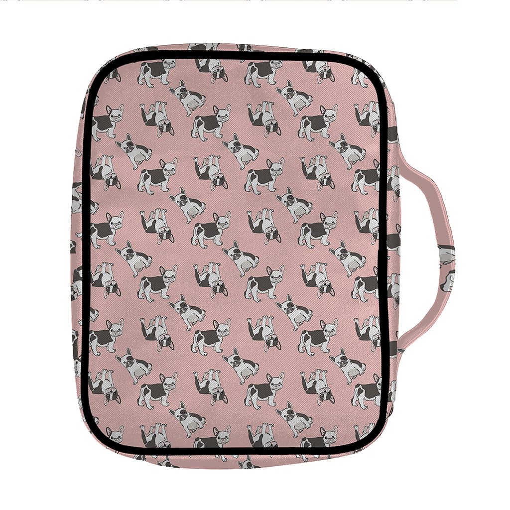 Cute French Bulldog Puppy Pattern Print Front Pocket Bible Bag