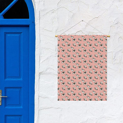 Cute French Bulldog Puppy Pattern Print Garden Flag