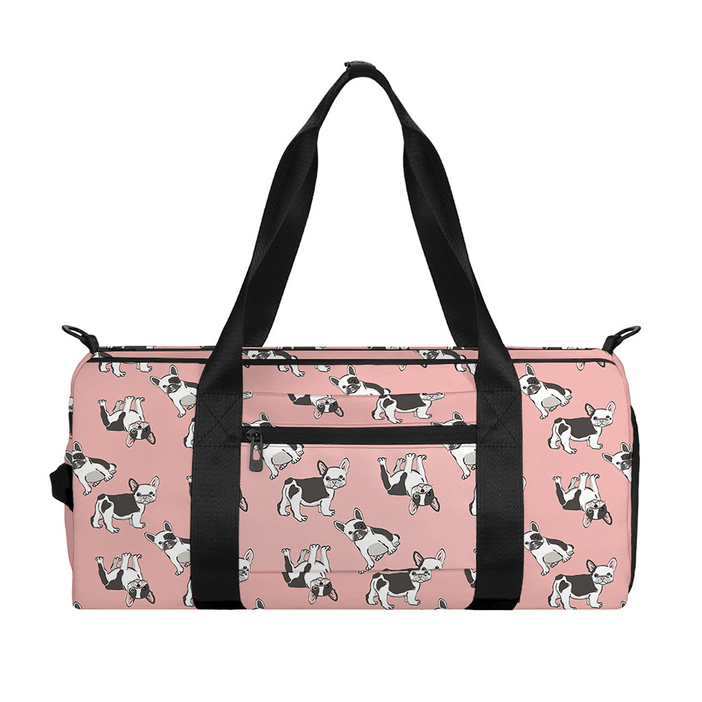 Cute French Bulldog Puppy Pattern Print Gym Bag
