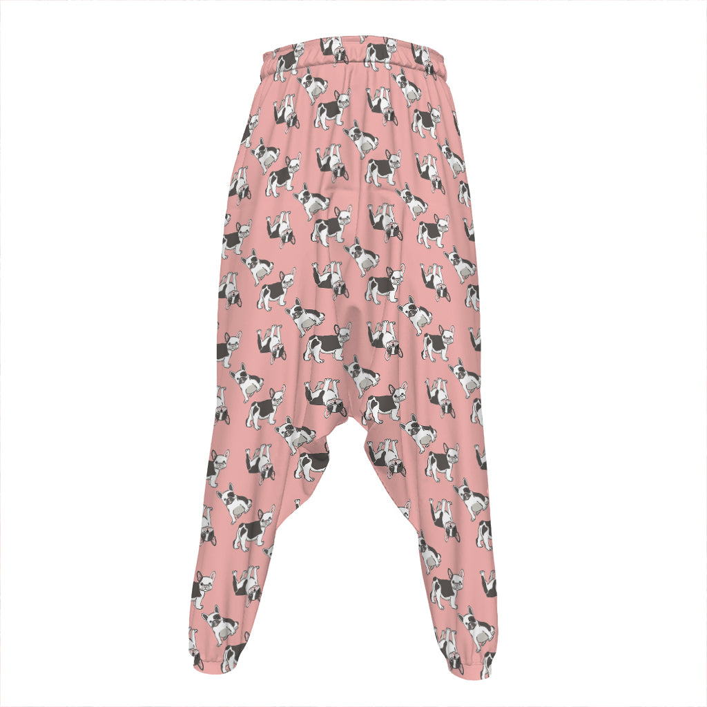 Cute French Bulldog Puppy Pattern Print Hammer Pants