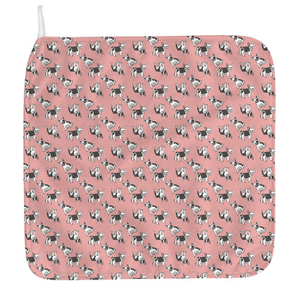 Cute French Bulldog Puppy Pattern Print Hand Towel