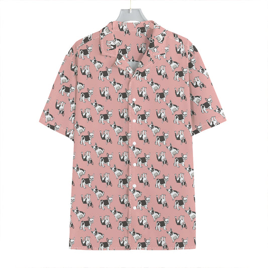 Cute French Bulldog Puppy Pattern Print Hawaiian Shirt
