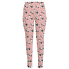 Cute French Bulldog Puppy Pattern Print High-Waisted Pocket Leggings