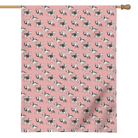 Cute French Bulldog Puppy Pattern Print House Flag