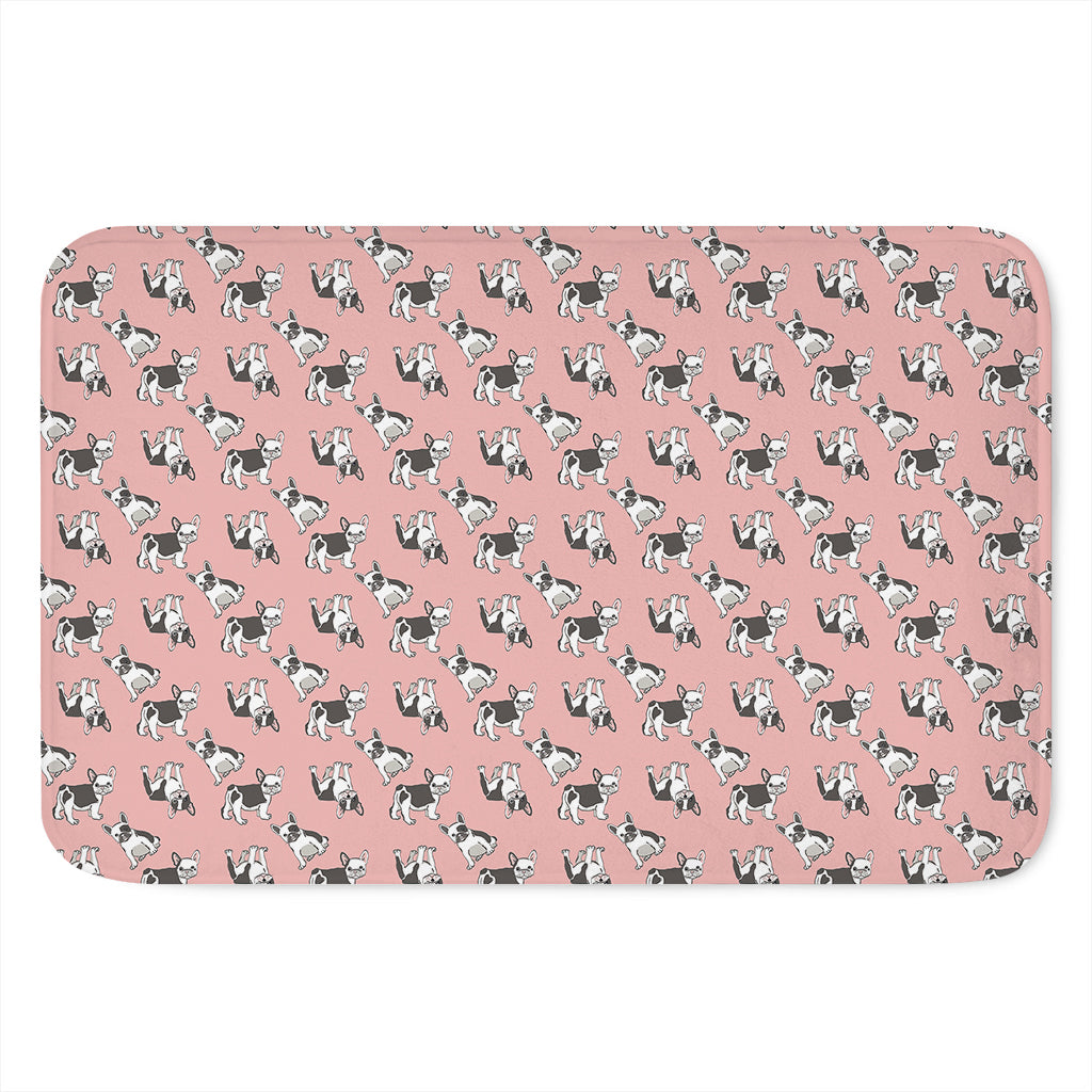 Cute French Bulldog Puppy Pattern Print Indoor Door Mat
