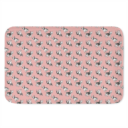 Cute French Bulldog Puppy Pattern Print Indoor Door Mat