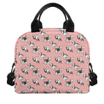 Cute French Bulldog Puppy Pattern Print Insulated Lunch Bag
