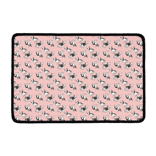 Cute French Bulldog Puppy Pattern Print Kitchen Mat