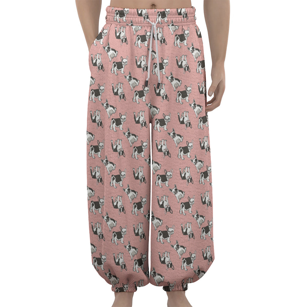 Cute French Bulldog Puppy Pattern Print Lantern Pants