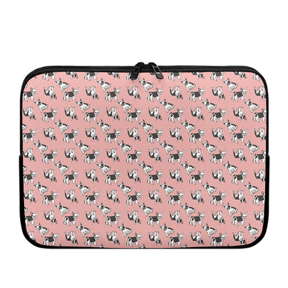 Cute French Bulldog Puppy Pattern Print Laptop Sleeve