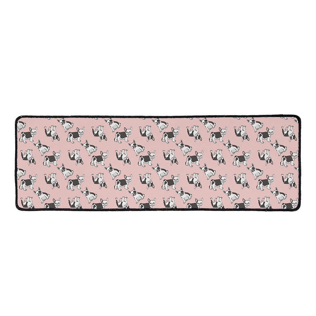 Cute French Bulldog Puppy Pattern Print Long Kitchen Mat