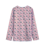 Cute French Bulldog Puppy Pattern Print Long Sleeve Short Coat