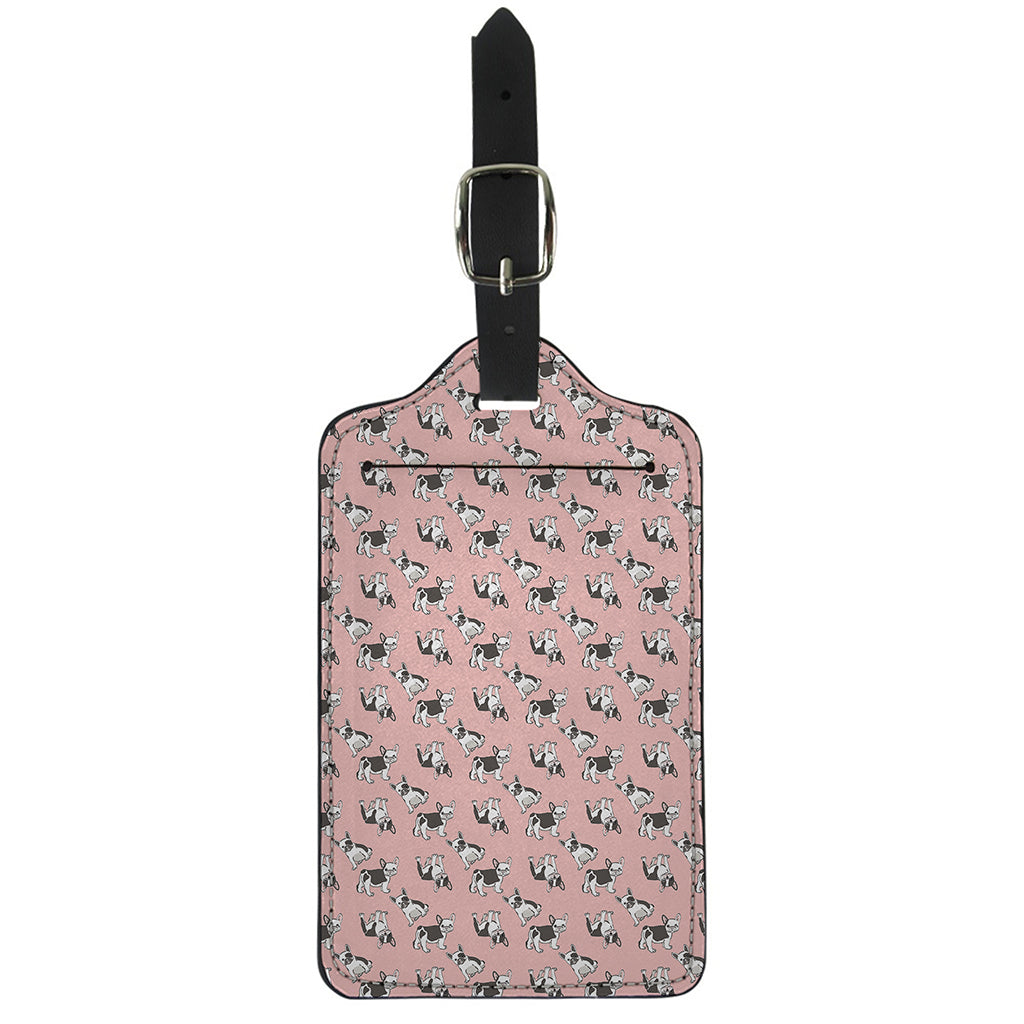 Cute French Bulldog Puppy Pattern Print Luggage Tag