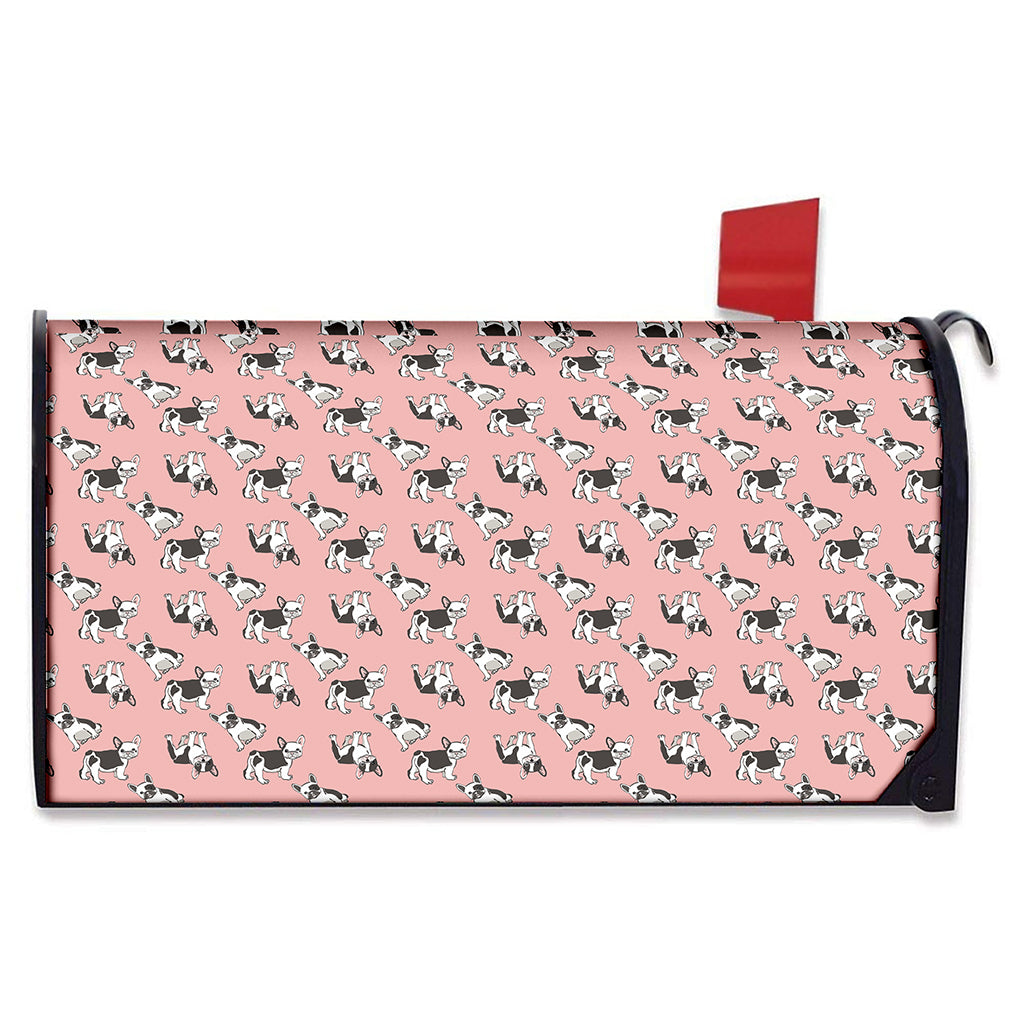 Cute French Bulldog Puppy Pattern Print Mailbox Cover