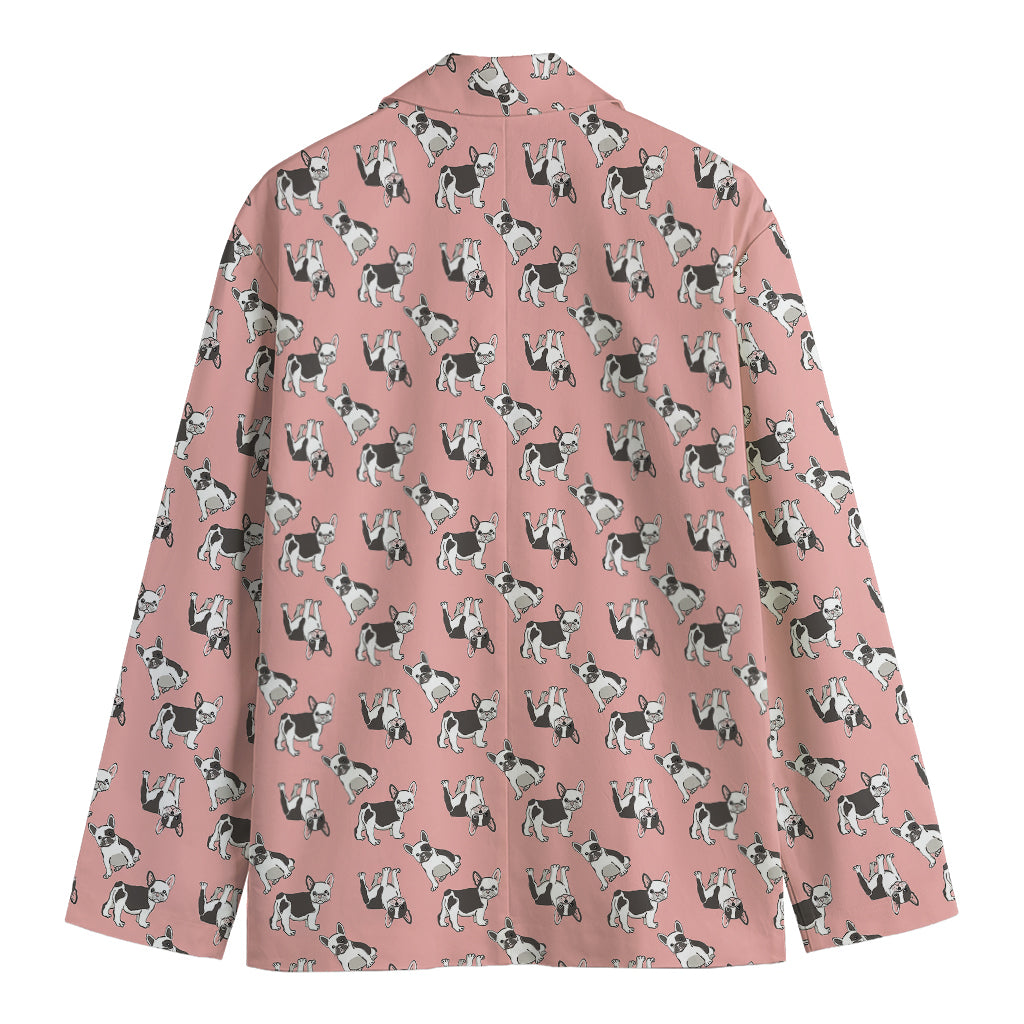 Cute French Bulldog Puppy Pattern Print Men's Blazer