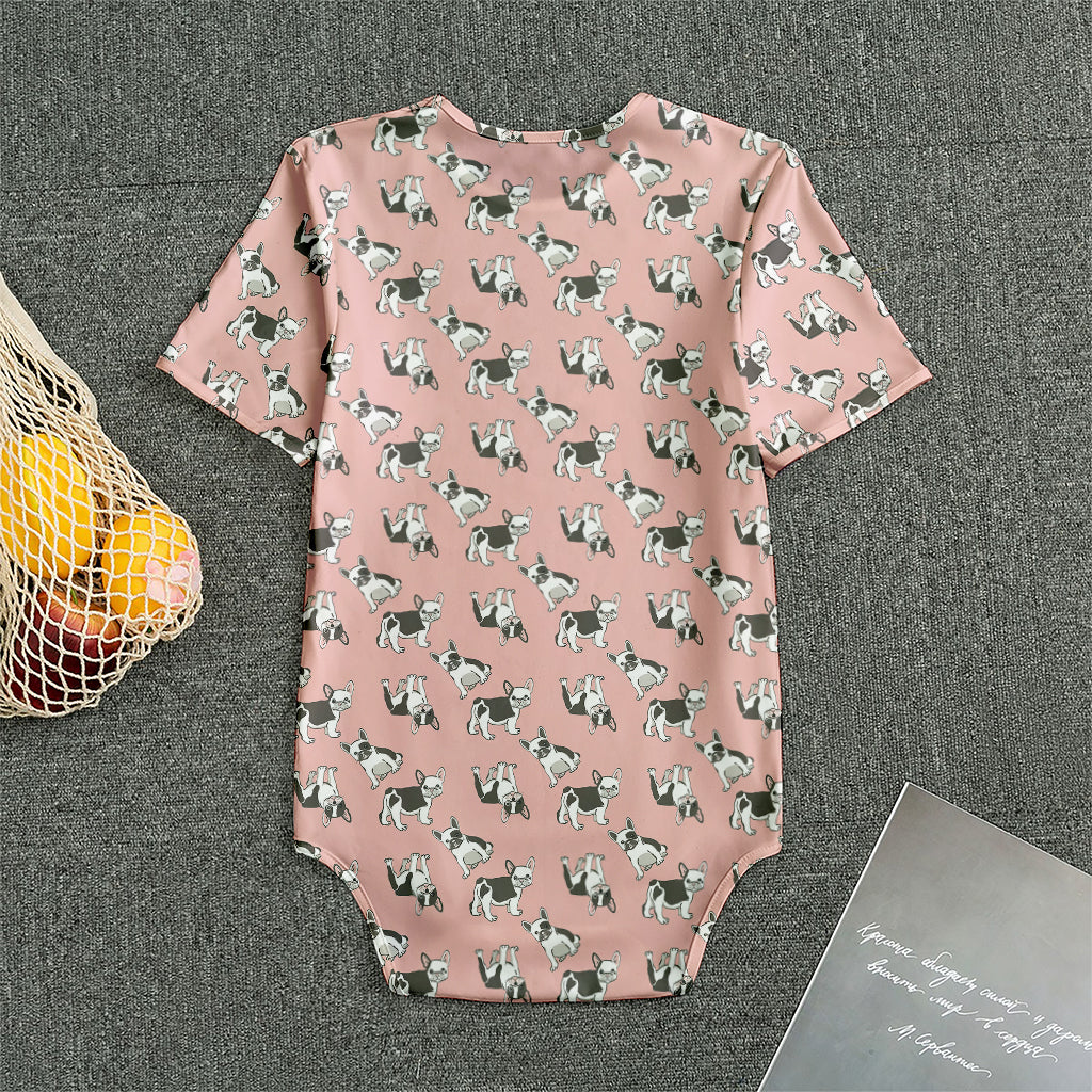 Cute French Bulldog Puppy Pattern Print Men's Bodysuit