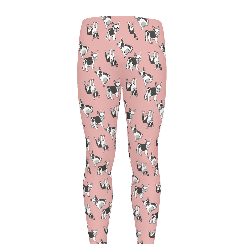 Cute French Bulldog Puppy Pattern Print Men's leggings