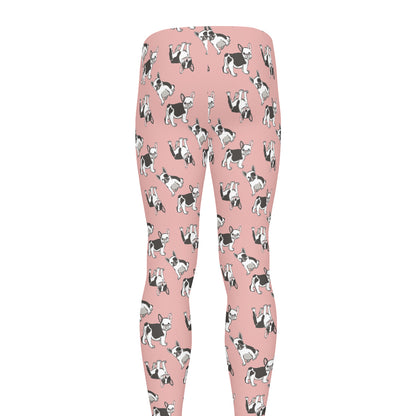 Cute French Bulldog Puppy Pattern Print Men's leggings