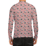 Cute French Bulldog Puppy Pattern Print Men's Long Sleeve Rash Guard