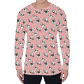 Cute French Bulldog Puppy Pattern Print Men's Long Sleeve T-Shirt
