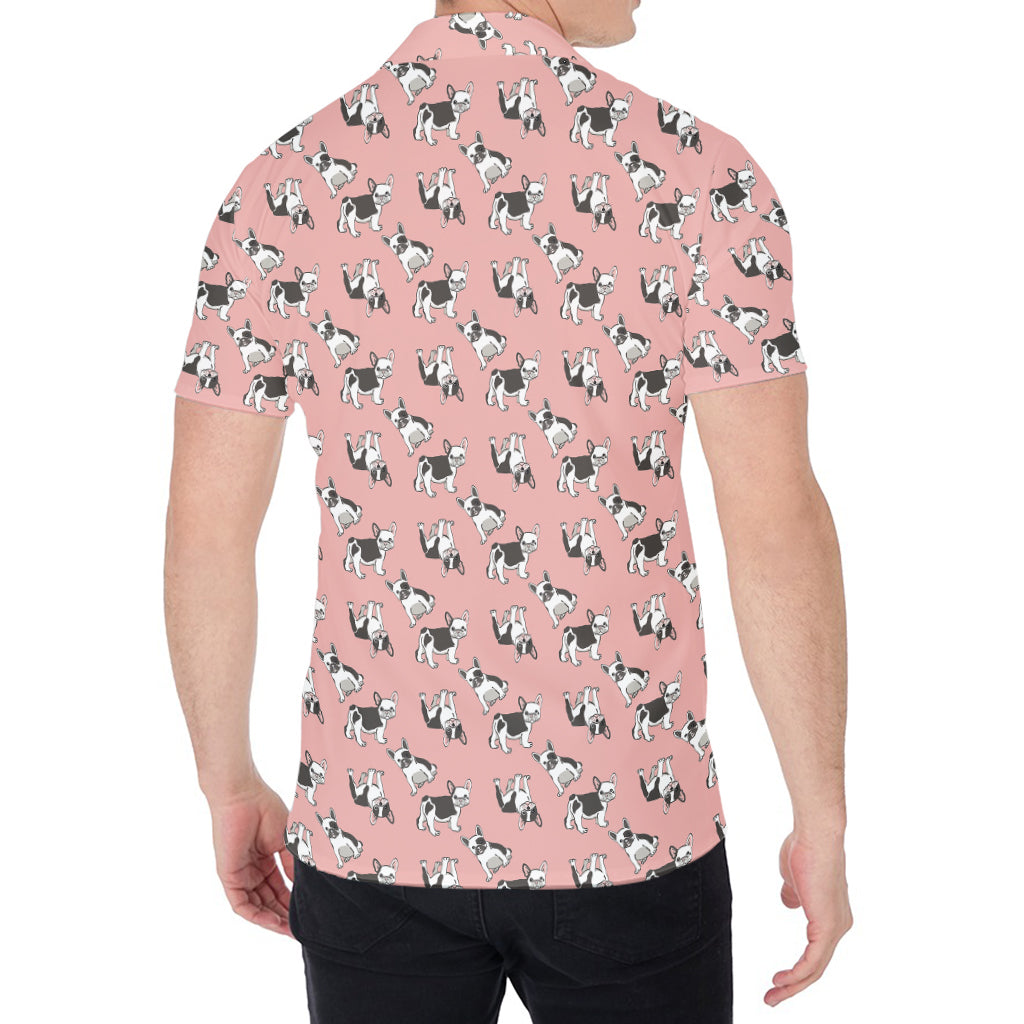 Cute French Bulldog Puppy Pattern Print Men's Shirt