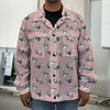 Cute French Bulldog Puppy Pattern Print Men's Shirt Jacket