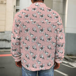 Cute French Bulldog Puppy Pattern Print Men's Shirt Jacket