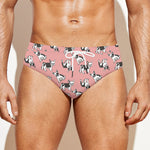 Cute French Bulldog Puppy Pattern Print Men's Swim Briefs
