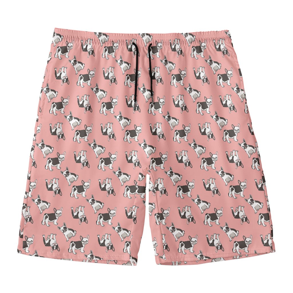 Cute French Bulldog Puppy Pattern Print Men's Swim Trunks